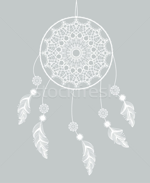 Vector dreamcatcher with feathers Stock photo © odina222