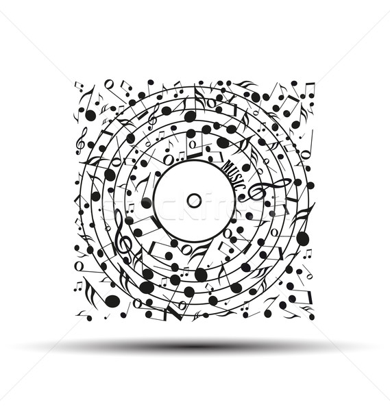 [[stock_photo]]: Musique · décoration · notes · de · musique · forme · emballage · médias