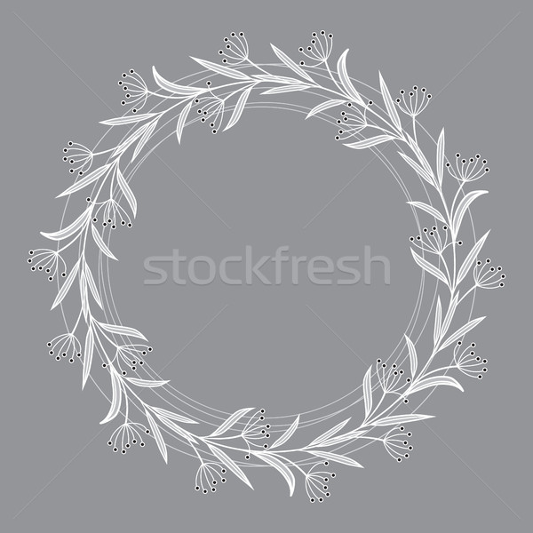 Frame branches with leaves Stock photo © odina222