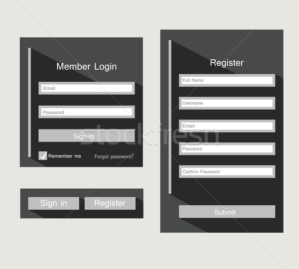 Zdjęcia stock: Login · rejestracja · formularza · ui · projektu · działalności