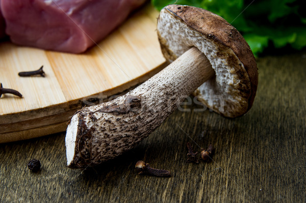 porcini mushrooms, bell pepper, herbs and other products on the  Stock photo © oei1