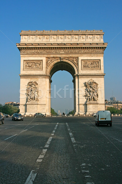 ív Párizs reggel épület városi kő Stock fotó © offscreen