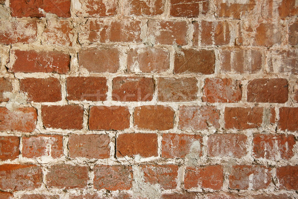Ziegel alten geknackt Wand rot Haus Stock foto © offscreen