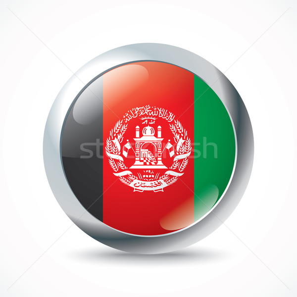 Afghanistan flag button Stock photo © ojal