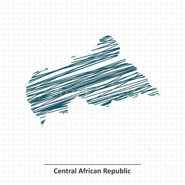 Doodle sketch of Central African Republic map Stock photo © ojal