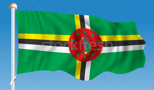 Bandeira Dominica textura mapa fundo arte Foto stock © ojal
