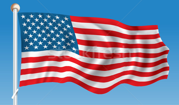 Zászló Egyesült Államok Amerika világ felirat utazás Stock fotó © ojal