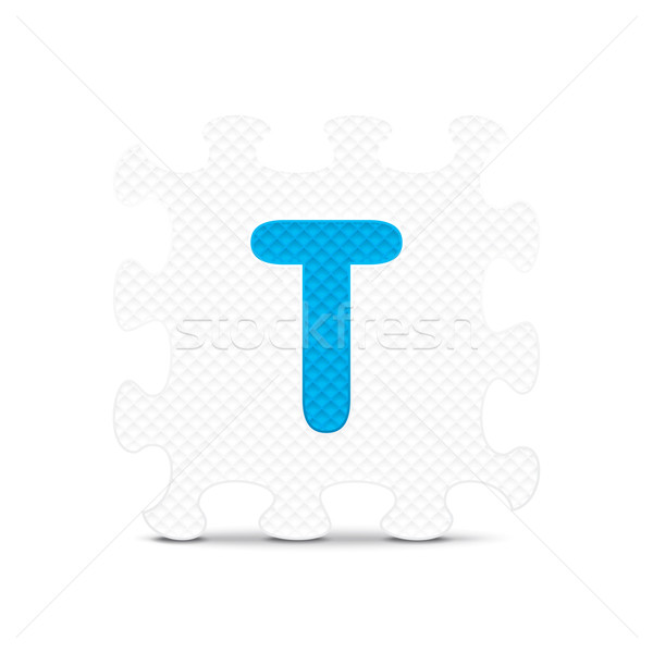 Vector letter 'T' written with alphabet puzzle Stock photo © ojal