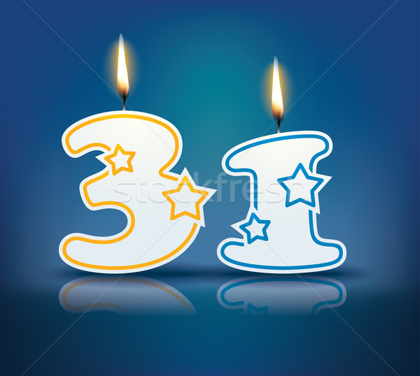 Anniversaire bougie nombre 31 flamme eps [[stock_photo]] © ojal