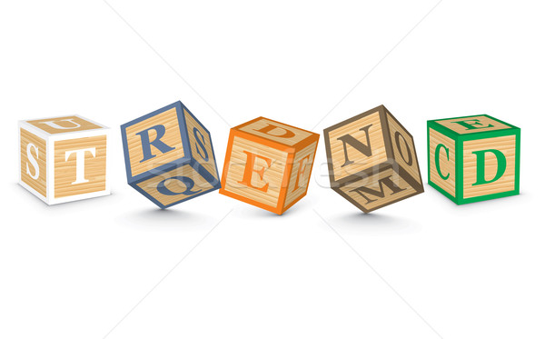 Stock photo: Word TREND written with alphabet blocks
