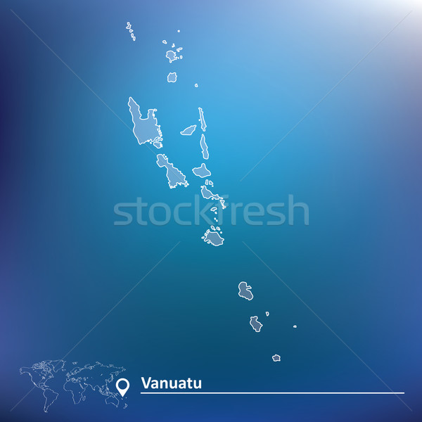 Mappa Vanuatu design mondo silhouette bianco Foto d'archivio © ojal