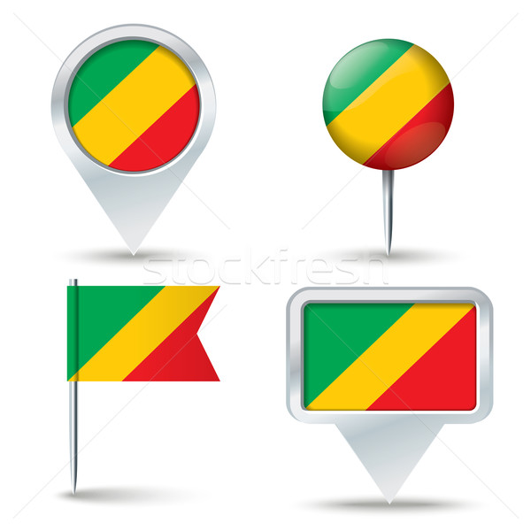 Stok fotoğraf: Harita · bayrak · cumhuriyet · Kongo · iş · yol