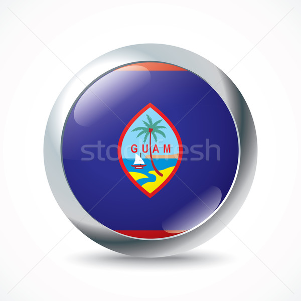 Гуам флаг кнопки дизайна искусства океана Сток-фото © ojal