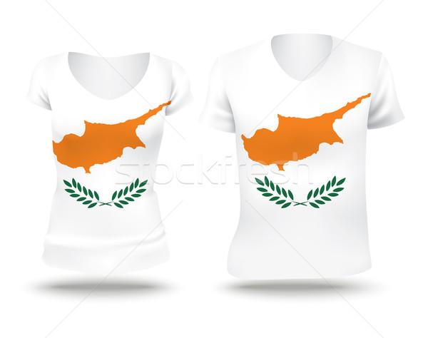 Bandera camisa diseno Chipre mujer hombre Foto stock © ojal