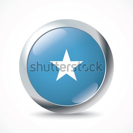 Szomália zászló gomb textúra felirat kék Stock fotó © ojal