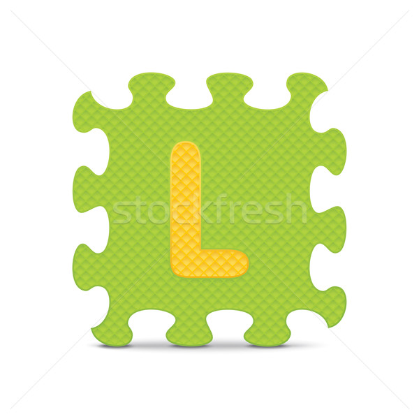 Vector letter 'L' written with alphabet puzzle Stock photo © ojal