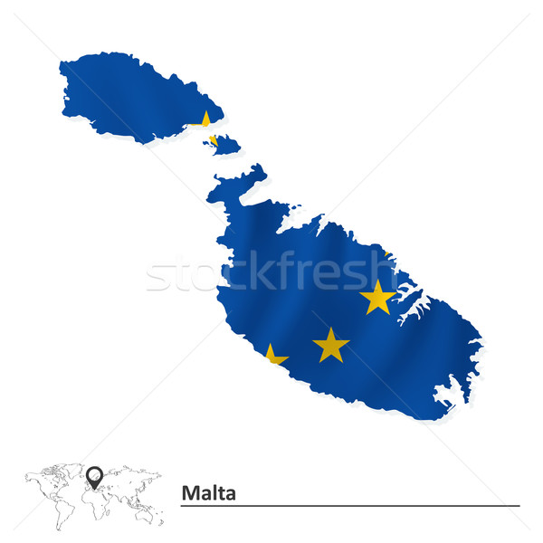 Mapa Malta europeo Unión bandera mundo Foto stock © ojal