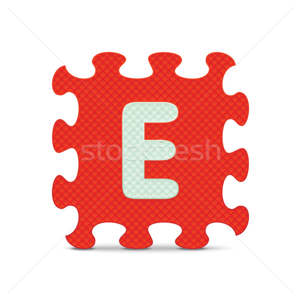 Vector letter 'E' written with alphabet puzzle Stock photo © ojal