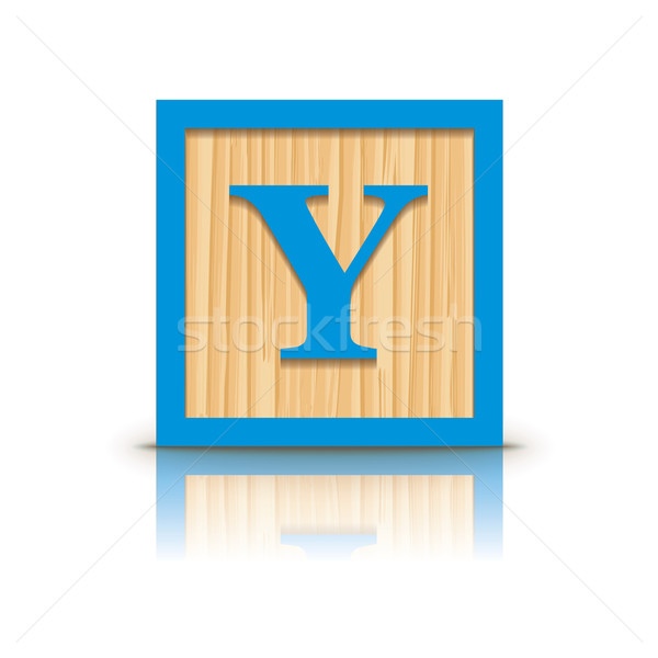Vector letter Y wooden alphabet block Stock photo © ojal