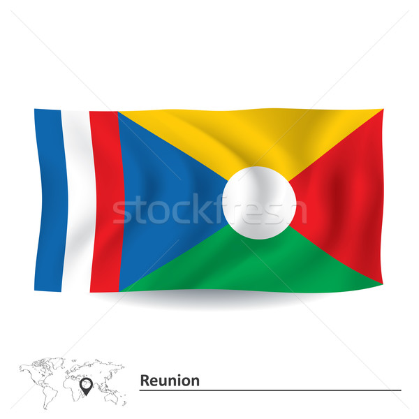 флаг Реюньон дизайна фон знак путешествия Сток-фото © ojal