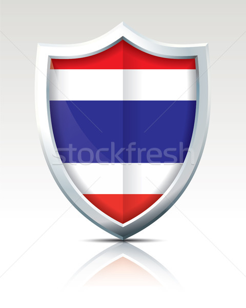 Escudo bandeira Tailândia textura mapa projeto Foto stock © ojal