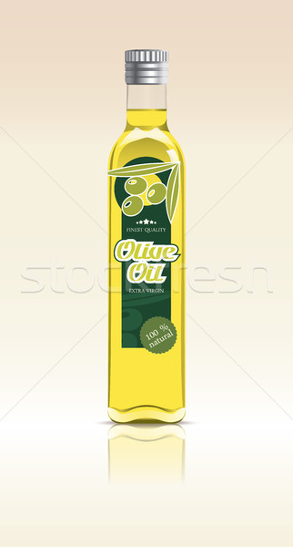 Olijfolie fles licht ontwerp blad glas Stockfoto © ojal