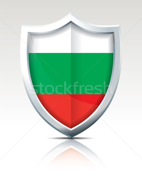 Scudo bandiera Bulgaria abstract design verde Foto d'archivio © ojal
