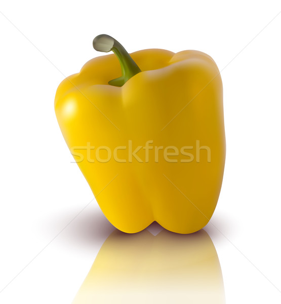 Stock photo: vector yellow bell pepper