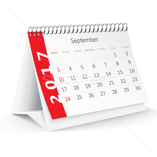 September 2017 desk calendar - vector Stock photo © ojal