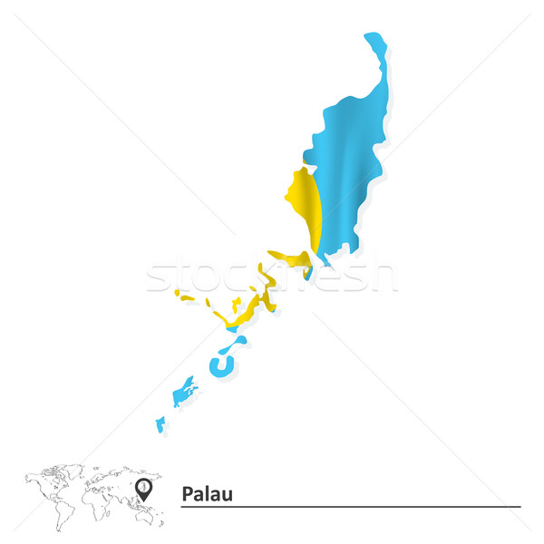 Mapa Palau bandera textura diseno fondo Foto stock © ojal