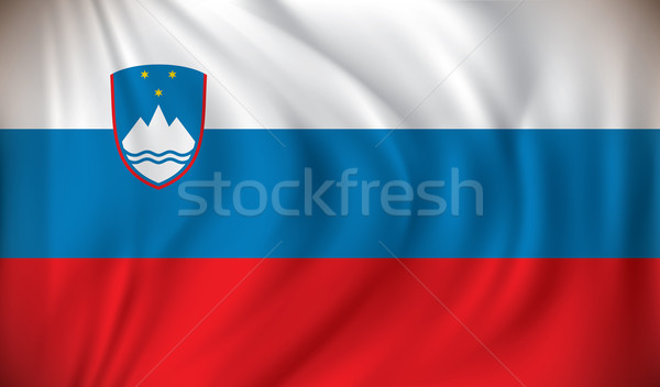 Bandera Eslovenia resumen fondo silueta color Foto stock © ojal