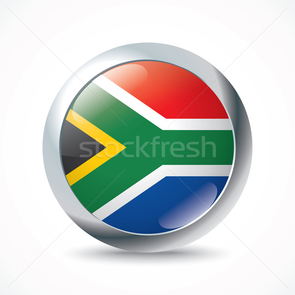 Stock foto: Südafrika · Flagge · Taste · Afrika · Wind · Textil
