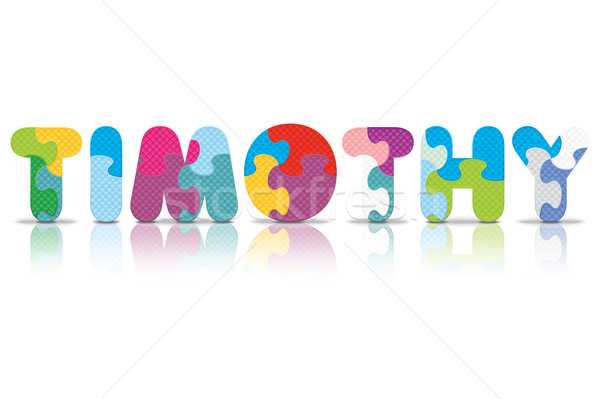 Vector TIMOTHY written with alphabet puzzle Stock photo © ojal