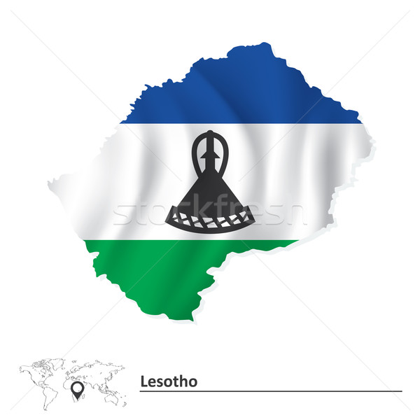 Zdjęcia stock: Pokaż · Lesotho · banderą · tekstury · projektu · podpisania