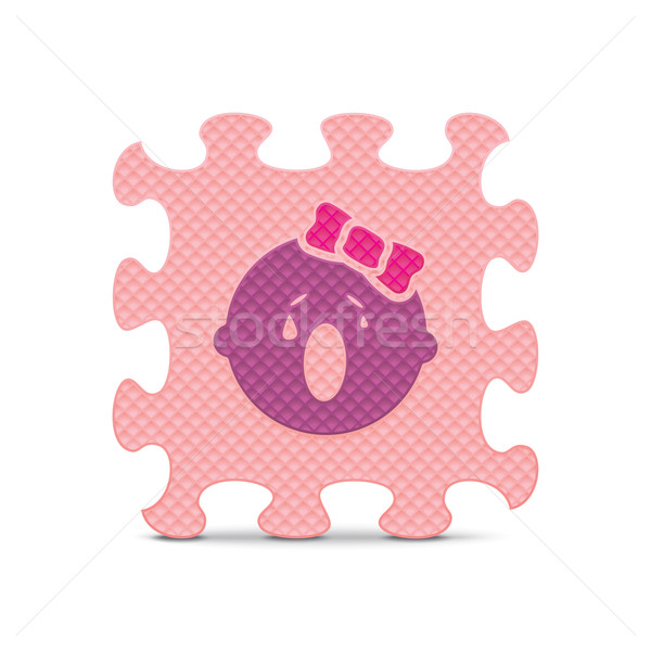 Vector baby teken alfabet puzzel bloemen Stockfoto © ojal