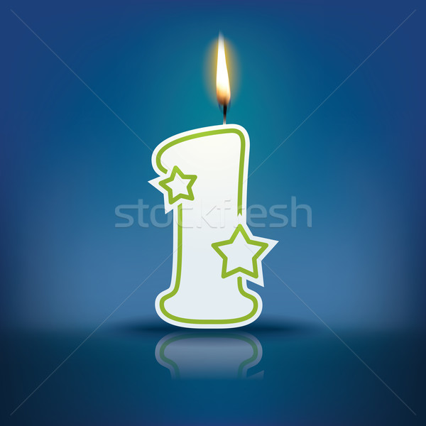 Candle letter l with flame Stock photo © ojal