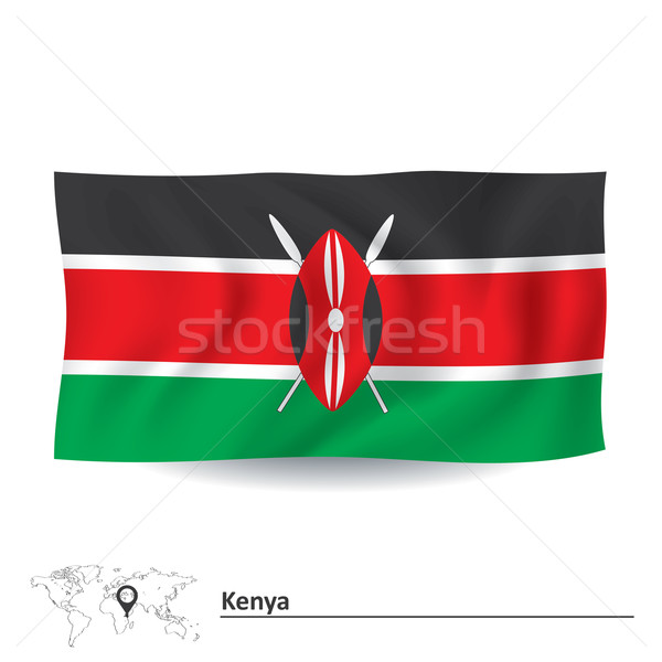 Banderą Kenia tekstury świat tle podpisania Zdjęcia stock © ojal