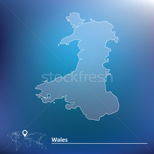 Stock photo: Map of Wales