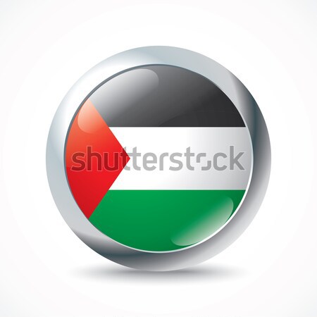 Gaza Strip flag button Stock photo © ojal