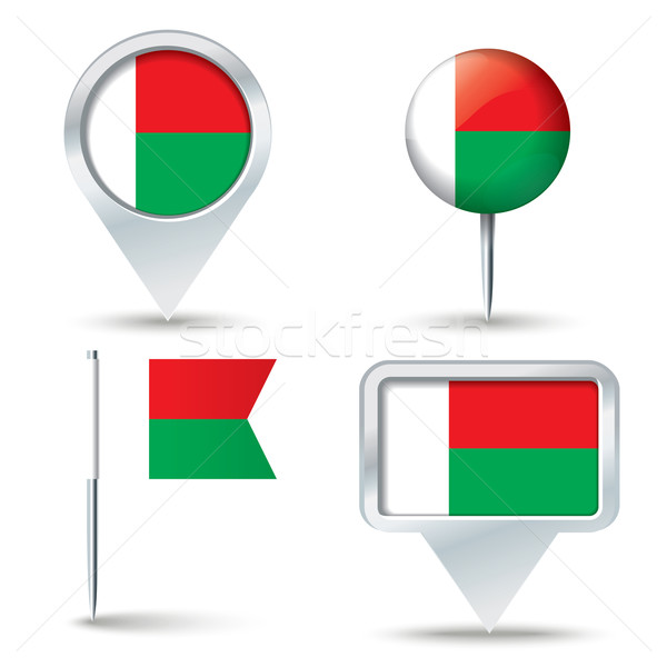Kaart vlag Madagascar business weg witte Stockfoto © ojal