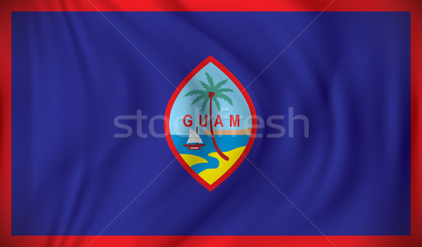 флаг Гуам дизайна океана знак синий Сток-фото © ojal