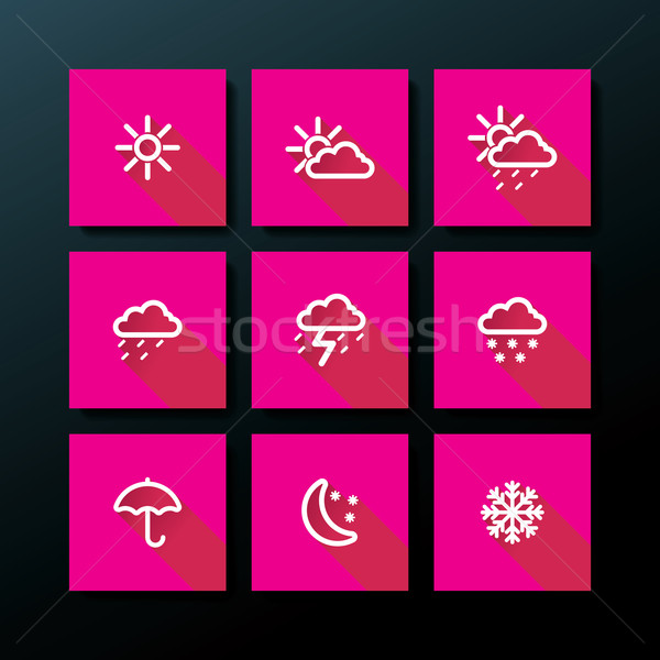 Weather icon set Stock photo © ojal