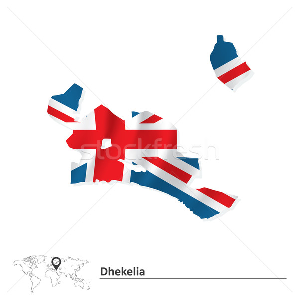 Map of Dhekelia with flag Stock photo © ojal