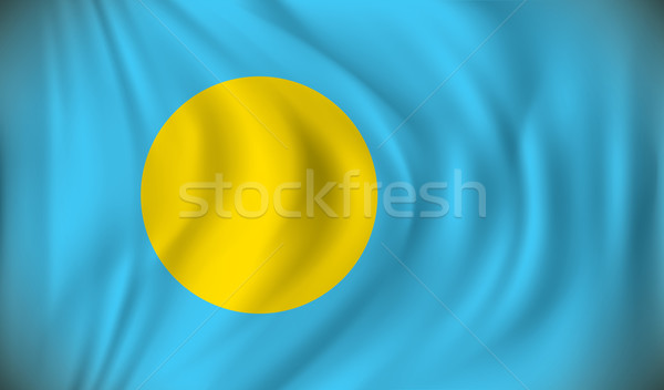 Zászló Palau textúra utazás sziluett vidék Stock fotó © ojal