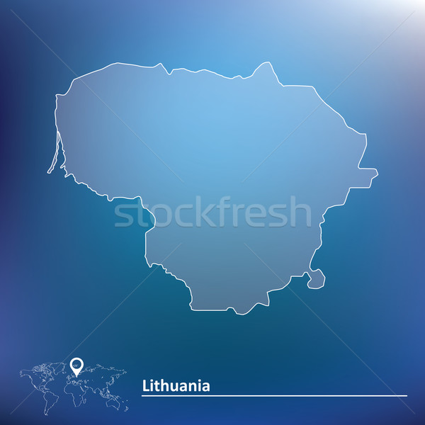 Vector map Vilnius Lithuania