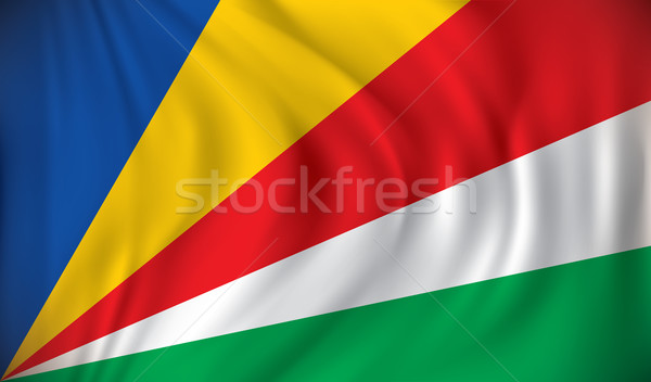 Vlag Seychellen achtergrond reizen Rood afrika Stockfoto © ojal