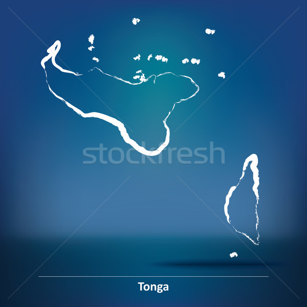 Doodle Map of Tonga Stock photo © ojal