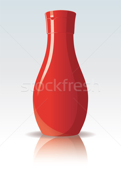 Tomaat ketchup fles ontwerp Rood kleur Stockfoto © ojal