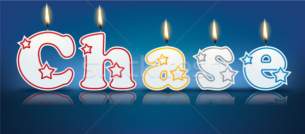 CHASE written with burning candles Stock photo © ojal