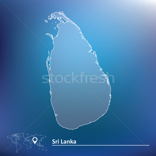 Pokaż Sri Lanka podpisania podróży kolor rysunek Zdjęcia stock © ojal